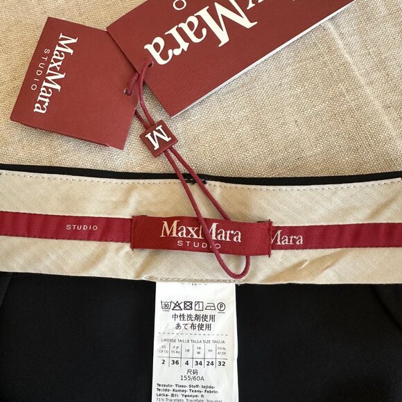 MAXMARA Studio - Black Pants - Size 2 - Picture 3 of 6